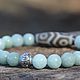 A Tibetan JI bead and a Jade bracelet with a mantra. Bead bracelet. Jewerly for Happiness. Online shopping on My Livemaster.  Фото №2