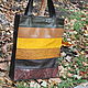 Leather and suede bag large rectangular rainbow autumn. Classic Bag. Katorina Rukodelnica HandMadeButik. Online shopping on My Livemaster.  Фото №2