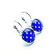 Silver plated earrings 'Polka dots' (blue). Earrings. Linda (LKdesign). Online shopping on My Livemaster.  Фото №2