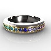 Обручальные кольца "Белое золото" с бриллиантом