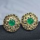 Emerald earrings with Emeralds, Earrings, Moscow,  Фото №1