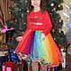Multicolor Tulle Skirt. Child skirt. TutuChic. My Livemaster. Фото №6