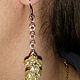 Серьги с золотым рутиловым кварцем, серебро 925 пробы. Кулон. Надежда (Love-my). Интернет-магазин Ярмарка Мастеров.  Фото №2