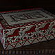 Box 'Mezen horses' with a sliding lid. Storage Box. Russian Folk Painting. Online shopping on My Livemaster.  Фото №2