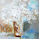 Order Warm frost - oil painting with a delicate bouquet. Annet Loginova. Livemaster. . Pictures Фото №3