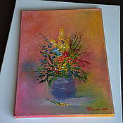 Картины и панно handmade. Livemaster - original item Painting Wild flowers, oil on canvas, 30 x 40. Handmade.