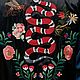 Order Apliques bordados en forma de serpiente y flores. StrazoBysinka. Livemaster. . Applications Фото №3