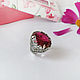 Vintage ring with large stone. Corundum ruby, Rings, Chaikovsky,  Фото №1