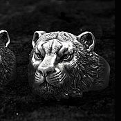 Украшения handmade. Livemaster - original item Signet Ring:Ring tiger head. Handmade.