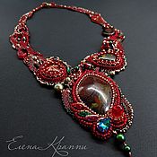 Украшения handmade. Livemaster - original item Red necklace made of beads freeform. Sarinite, jasper.. Handmade.