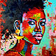 Африканская девушка картина маслом Негритянка купить картину, Картины, Москва,  Фото №1
