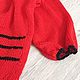 Джемпер «распашонка» в красном цвете и чёрной отделкой по манжетам. Джемперы. Knitwear by Elena Doroshina. Ярмарка Мастеров.  Фото №5