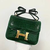 Сумки и аксессуары handmade. Livemaster - original item Handbag women`s crocodile skin, in green.. Handmade.