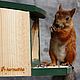 Feeder for squirrels from the tree 'a Squirrel tale'. Bird feeders. Art bird feeder. My Livemaster. Фото №4