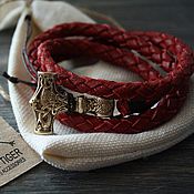 Украшения handmade. Livemaster - original item Leather bracelet 