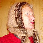 Аксессуары handmade. Livemaster - original item Hat female knitted fluff collie .. Handmade.