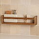 Bathroom shelf made of light oak, 45 cm. Shelves. Foxwoodrus. My Livemaster. Фото №4