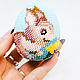 Яйцо из бисера "Кролик". Пасхальные яйца. Ann beads. Ярмарка Мастеров.  Фото №5
