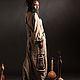 Beige Long Linen Ethnic Dress «Luna». Dresses. mongolia. Online shopping on My Livemaster.  Фото №2