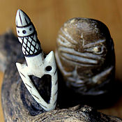 Украшения handmade. Livemaster - original item Dagger-harpoon. A pendant for good luck, a talisman made of bone.. Handmade.