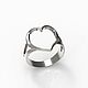 Open heart ring, 925 silver (K33), Rings, Chelyabinsk,  Фото №1