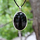 Order Pendant with natural black agate in a frame of 925 sterling silver SP0005. Sunny Silver. Livemaster. . Pendants Фото №3