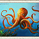 Морской пейзаж картина осьминог Кулёма. Картины. Арт художник Сафин Виталий. Ярмарка Мастеров.  Фото №5