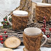 Посуда handmade. Livemaster - original item Mug in a sweater Coffee with cinnamon. Handmade.