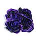 Чайная роза «Аметистос» тёмная («Tea Rose «Amethystos" dark). Брошь-булавка. La Fleur De Gale. Интернет-магазин Ярмарка Мастеров.  Фото №2