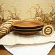 A set of 3 wooden plates made of cedar wood. (19 cm). TN41, Plates, Novokuznetsk,  Фото №1