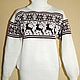 The women's oversize sweater with deer and Norwegian ornament knitted, Sweaters, Moscow,  Фото №1