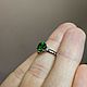 Order Round chrome diopside ring, 6.5 mm, 1.2 carats, silver. Creative jewelry. Livemaster. . Jewelry Sets Фото №3