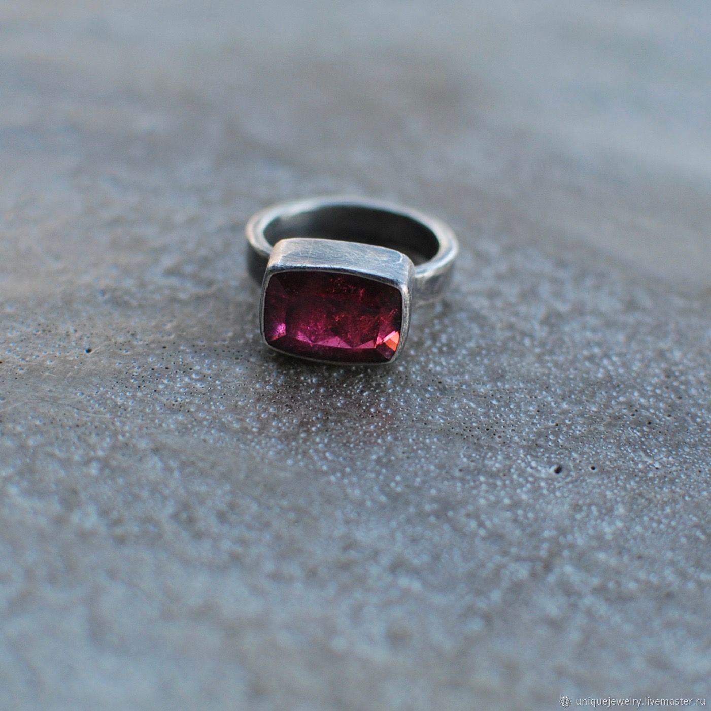 Ring with tourmaline rubellite, silver, Rings, Moscow,  Фото №1