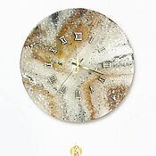 Для дома и интерьера handmade. Livemaster - original item Glossy handmade wall clock made of rock crystal. Handmade.