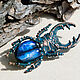 Brooch 'Stag Beetle' copper and lampwork, Brooches, St. Petersburg,  Фото №1