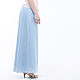 Order Long skirt made of blue linen. etnoart. Livemaster. . Skirts Фото №3