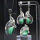 Order Adaya jewelry set with malachite made of 925 sterling silver HC0016. Sunny Silver. Livemaster. . Jewelry Sets Фото №3