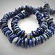 Lapis lazuli beads tumbling, 19cm strand, Beads1, Zheleznodorozhny,  Фото №1