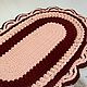 Oval rug crochet 'pink Bordeaux'. Carpets. knitted handmade rugs (kovrik-makrame). My Livemaster. Фото №4