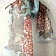 Batik scarf 'Birds and dahlias'. Scarves. OlgaPastukhovaArt. My Livemaster. Фото №5