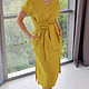 Linen dress with a mustard-colored belt. Dresses. e-fashionspb. Online shopping on My Livemaster.  Фото №2