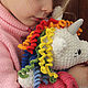 Knitted unicorn of plush yarn. Stuffed Toys. Amigurushka. My Livemaster. Фото №6