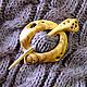 Wooden hair pin shawl pin, Fibula brooch, Pskov,  Фото №1