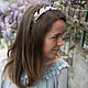 Bezel with large metal sheets on the head. Bridal Tiara. Missberry.me. Online shopping on My Livemaster.  Фото №2