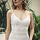 Short Lace Wedding Dress L25 with Accordion Pleated Chiffon Skirt, Wedding dresses, Kiev,  Фото №1