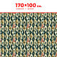 Ткань Футер 3-х ниточный с принтом Икат Лес. Ткани. Ткани Myfabrics | Реактивная печать. Интернет-магазин Ярмарка Мастеров.  Фото №2