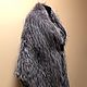 Stole knitted from silver Fox fur (width 50 cm). Wraps. Meha-Market. Online shopping on My Livemaster.  Фото №2