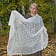 Openwork down shawl 'Silk Road' color white. Shawls1. Down shop (TeploPuha34). Online shopping on My Livemaster.  Фото №2
