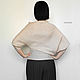 Order Sweatshirts: asymmetrical knitted blouse 'bat' Beige. CUTE-KNIT by Nata Onipchenko. Livemaster. . Sweater Jackets Фото №3