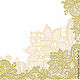 Элегантное кружево золото (TL400019) - салфетка для декупажа, Салфетки для декупажа, Москва,  Фото №1